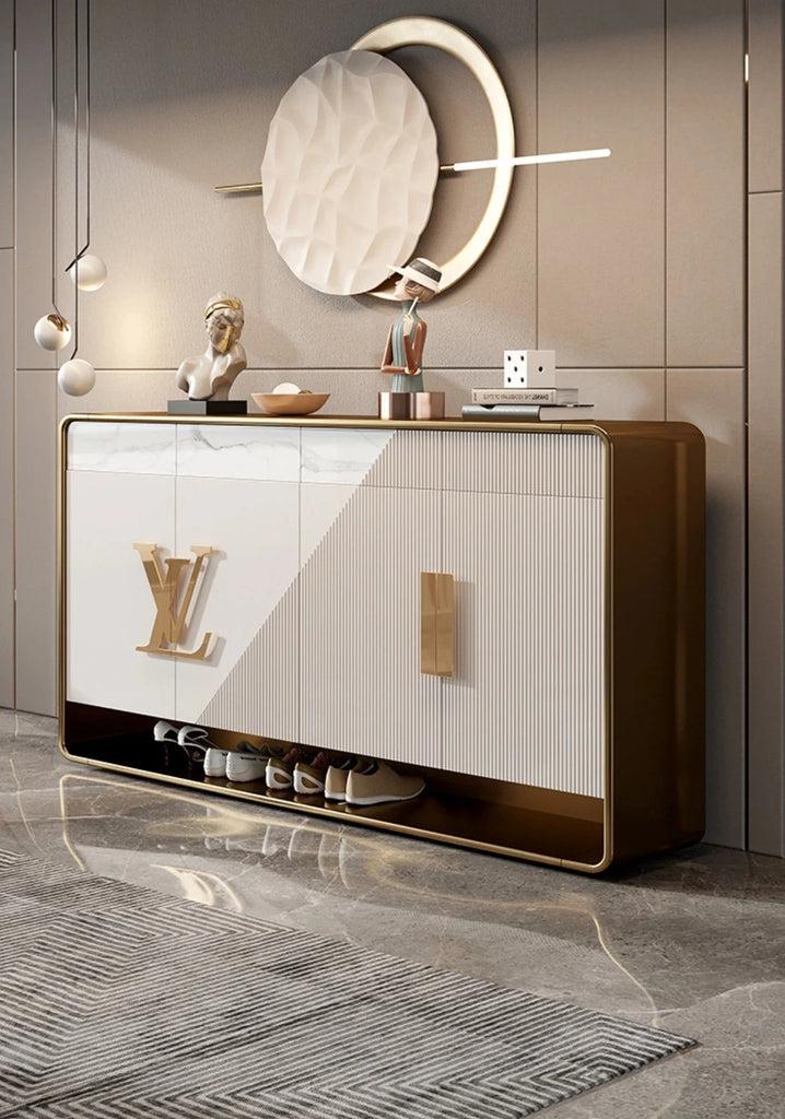 Lixra Italian Light Luxurious Golden Finish Assent Table