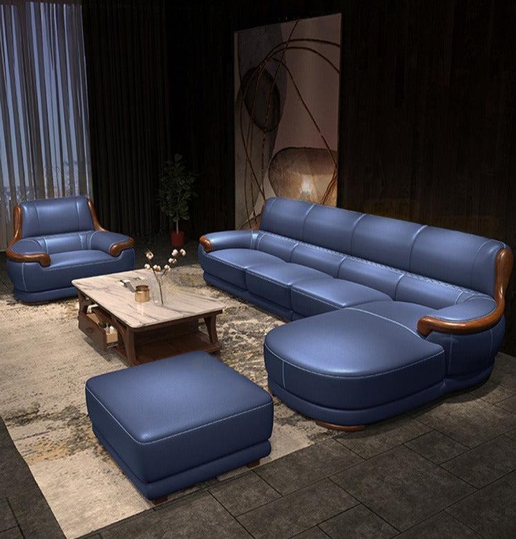 Lixra Leather Upholstered Sofa Set Living Room Furniture