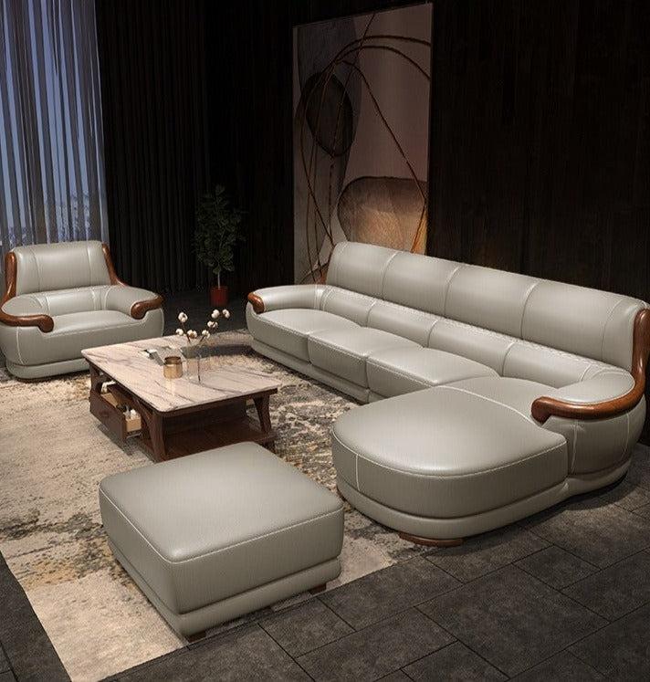 lixra Leather Upholstered Sofa Set Living Room Furniture