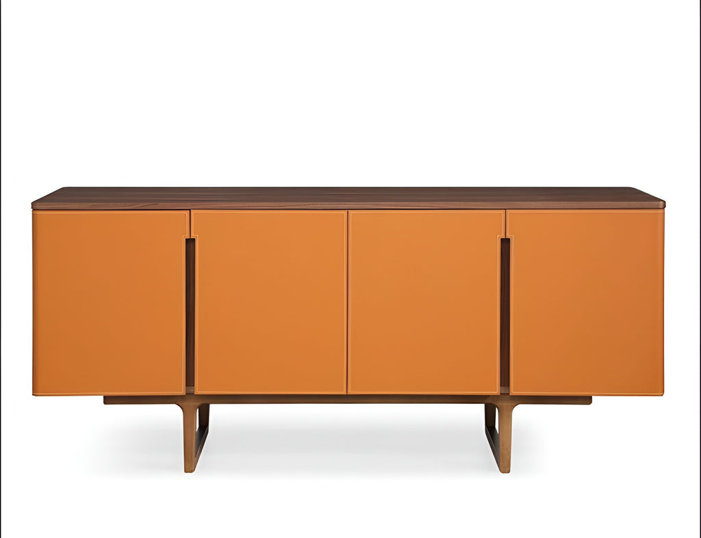 Lixra Leather Upholstered Wooden Modern Buffet Table