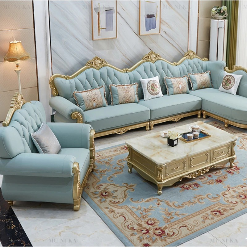 lixra Liville Sectional European Sofa Set With Chaise