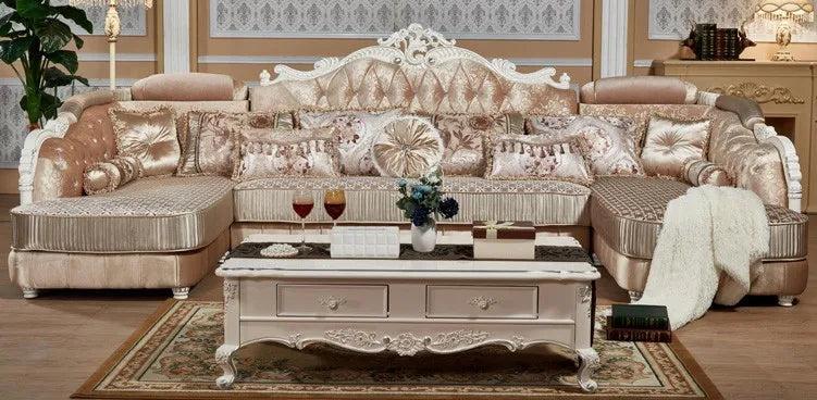 Lixra Liville U-Shaped European Sectional Fabric Sofa Set