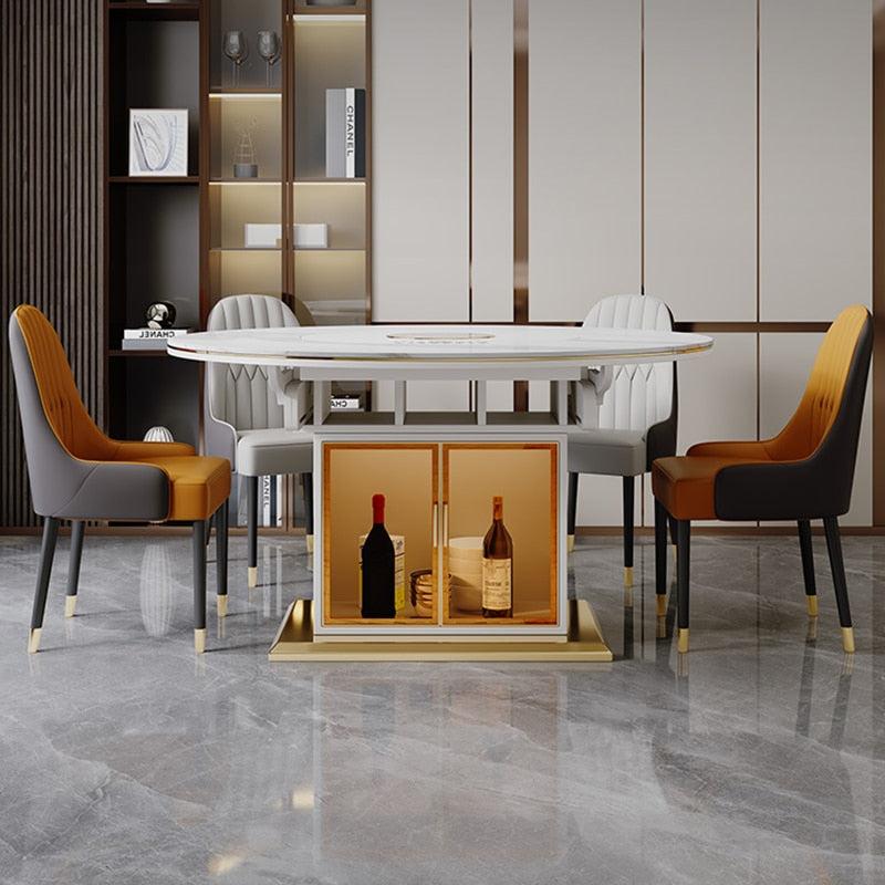 Lixra 2-in-1 Glamorous Expandable Dining Table Set