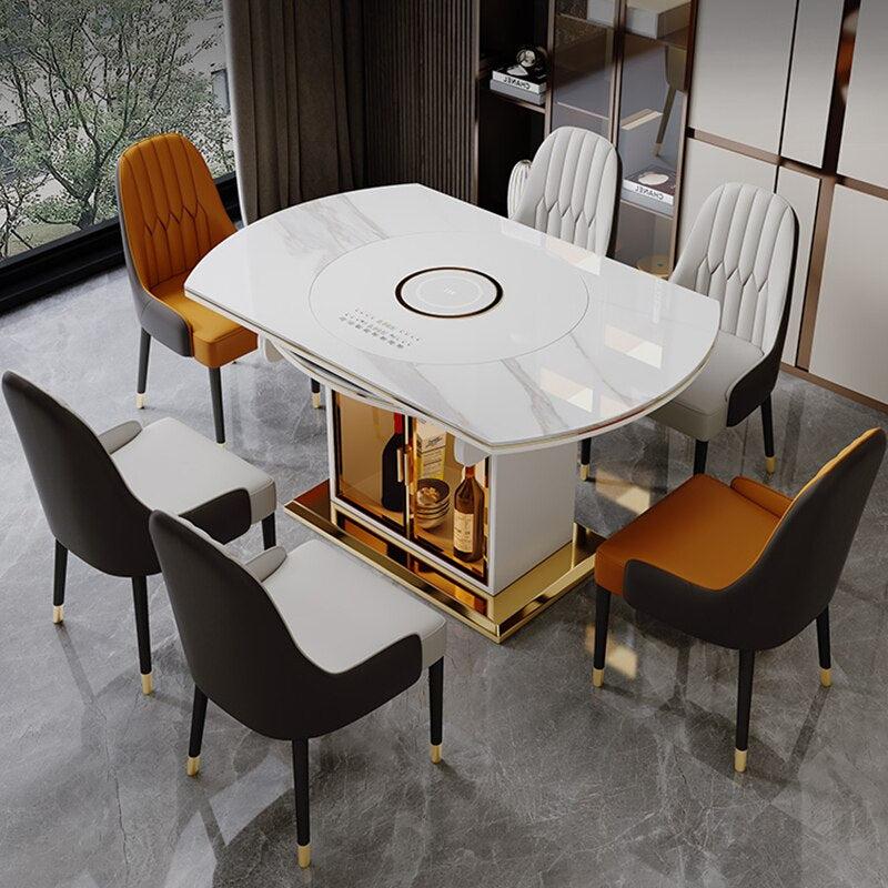 Lixra 2-in-1 Glamorous Expandable Dining Table Set