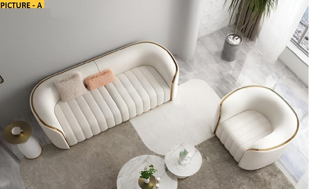 Lixra 2-Pcs Best Modern Fabric Sofa-Set