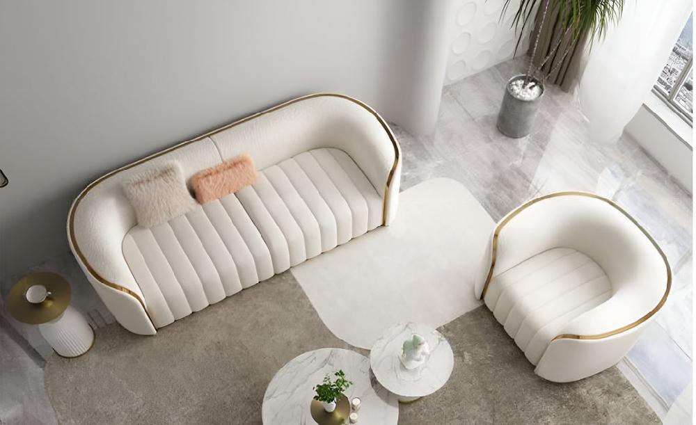 lixra 2-Pcs Best Modern Fabric Sofa-Set
