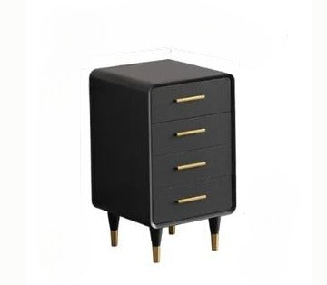 lixra 2-Piece Elegant Black Side Tables