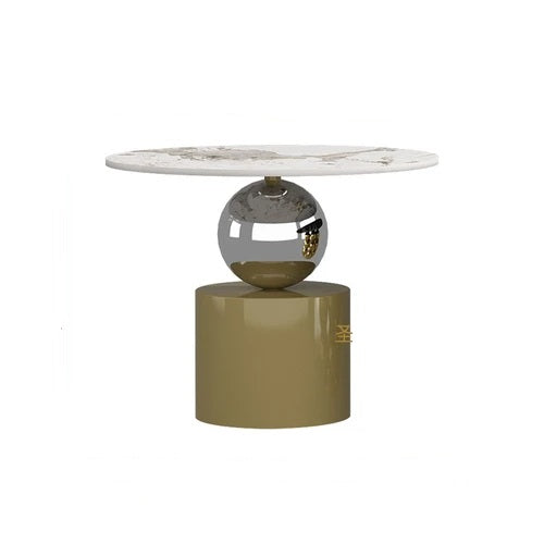 Lixra 2-Piece Marble Top Modern Side Table