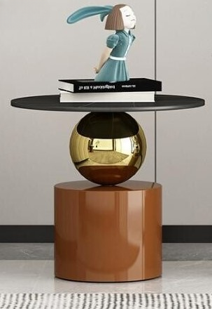 lixra 2-Piece Marble Top Modern Side Table