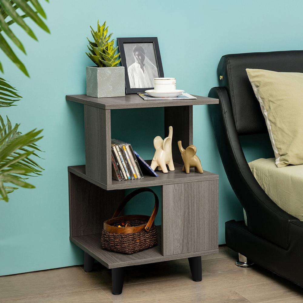 Lixra 2pcs Solid Wooden Distinctive Night Stand
