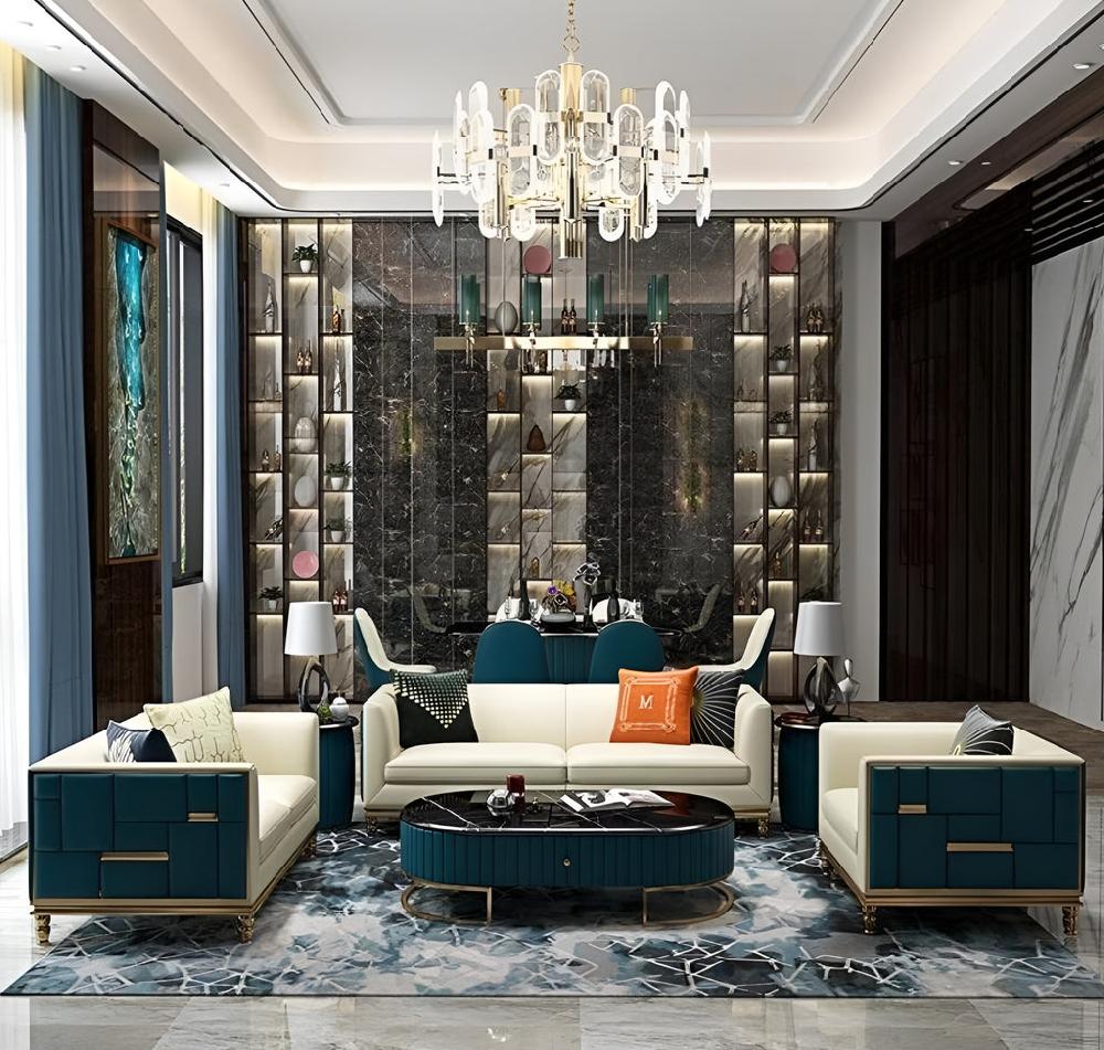 Lixra 3-Pcs Leather Luxurious Sofa Set