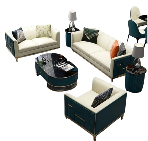 Lixra 3-Pcs Leather Luxurious Sofa Set