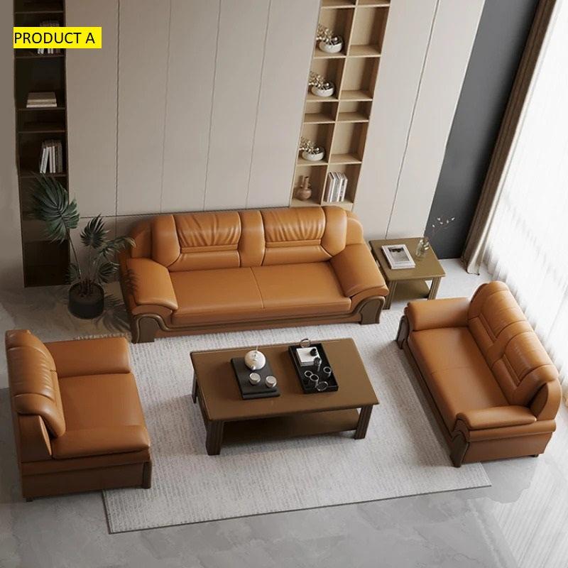 Lixra 3-Piece Delightful Leather Sofa Set