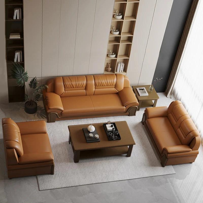 lixra 3-Piece Delightful Leather Sofa Set