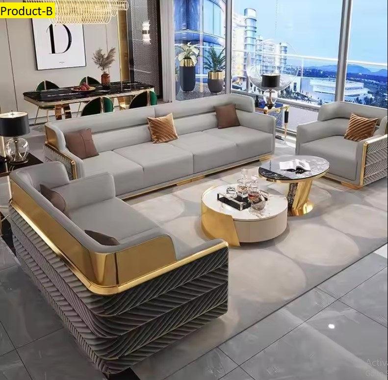 Lixra 3-Piece Indoor Leather Sofa Set