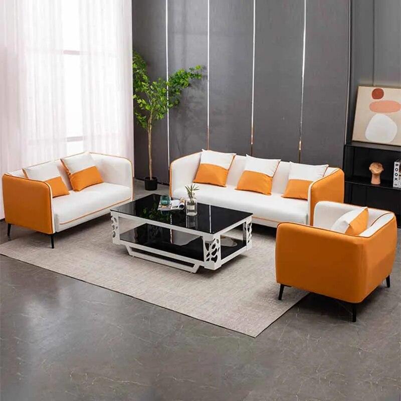 lixra 3-Piece Interior Leather Sofa Set