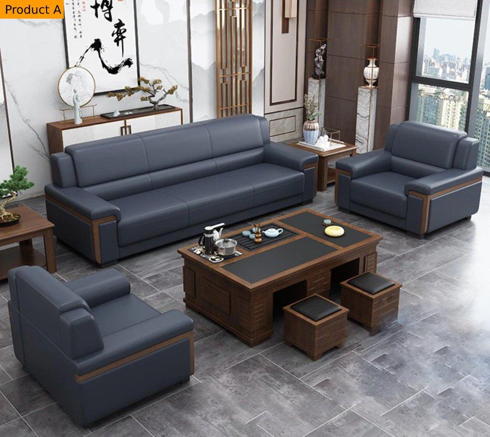 Lixra 3-Piece Modern Leather Sofa Set