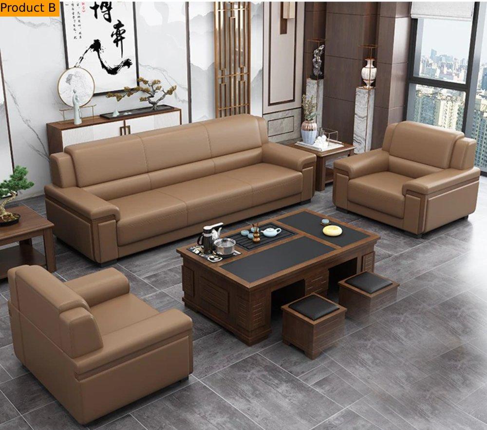 Lixra 3-Piece Modern Leather Sofa Set