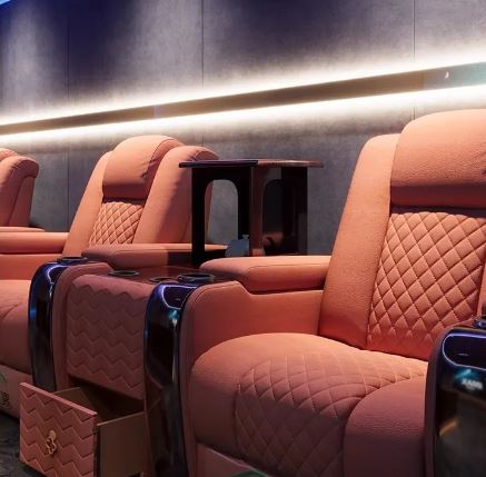 Lixra 3-Seater Electric LED Recliner Leather Sofa