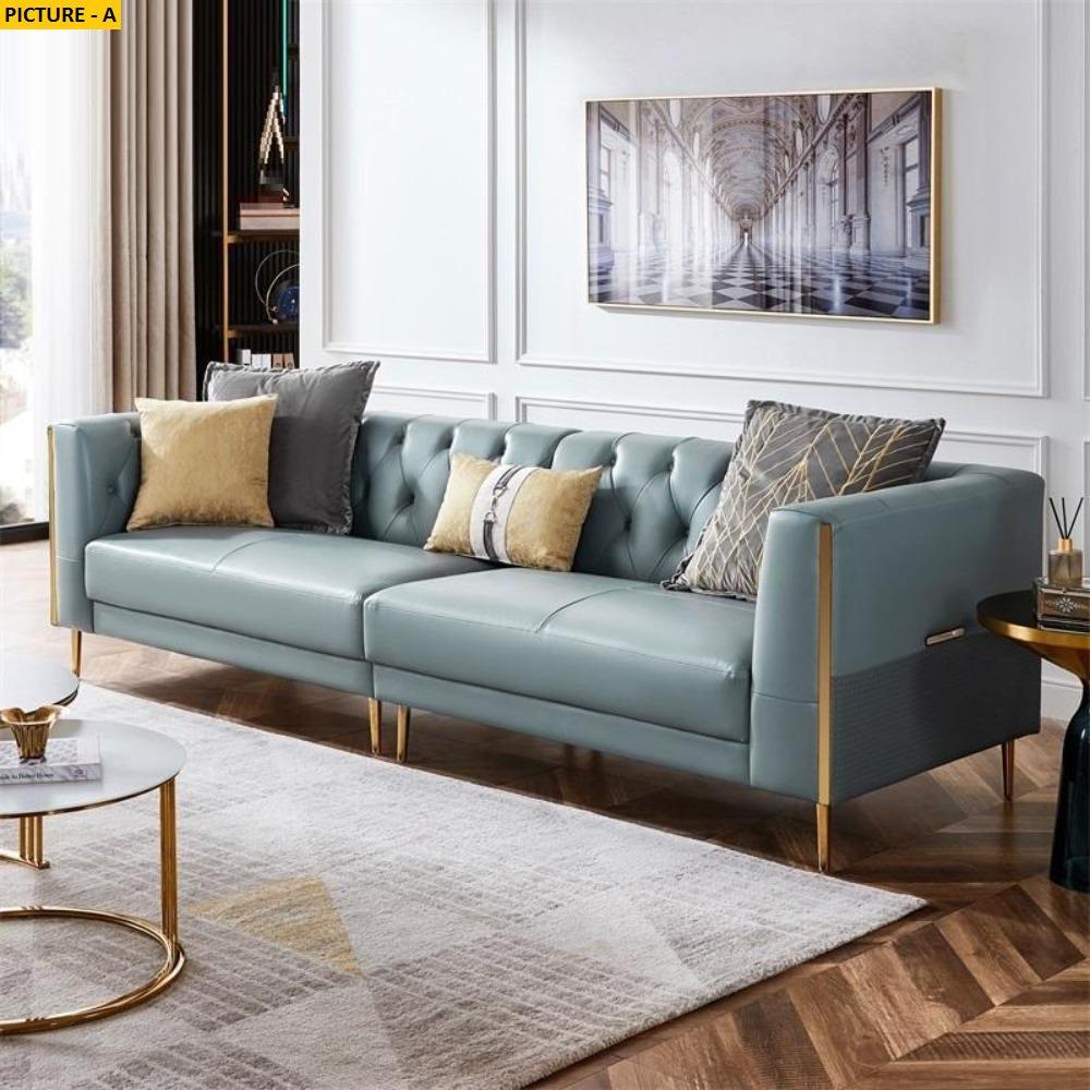 Lixra 3-Seater Modern Indoor Leather Sofa