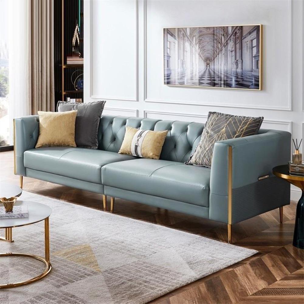 lixra 3-Seater Modern Indoor Leather Sofa