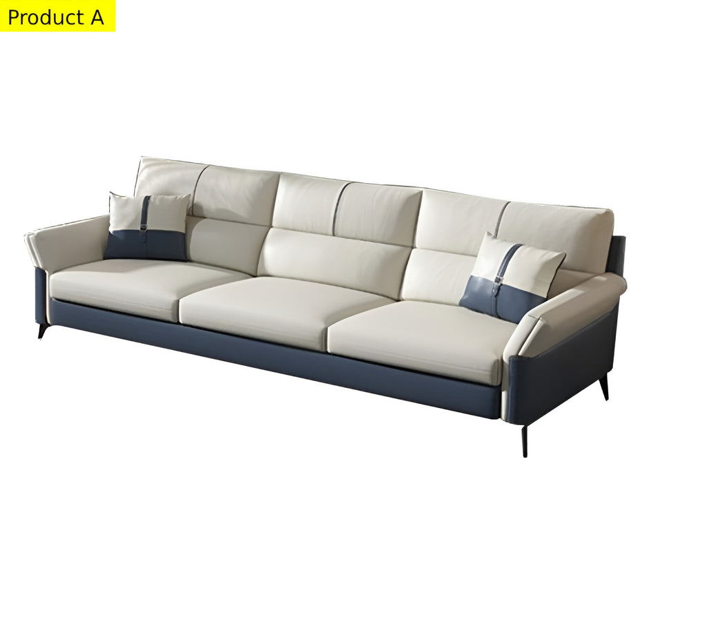 Lixra 3-Seater Modernized Leather Sofa Set