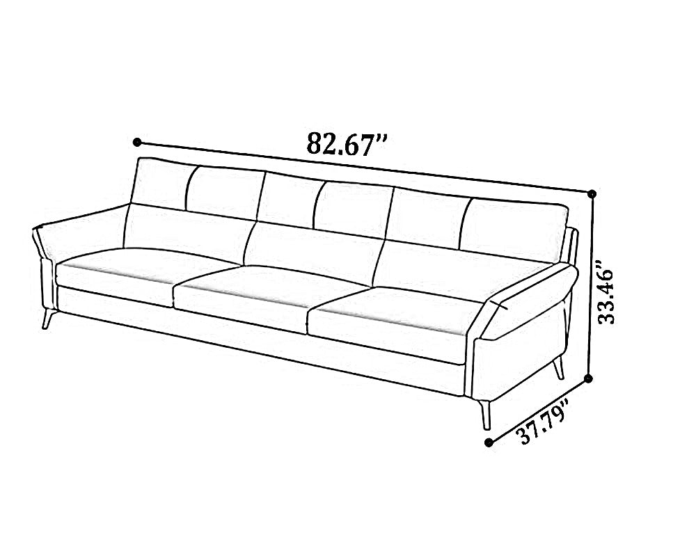 Lixra 3-Seater Modernized Leather Sofa Set