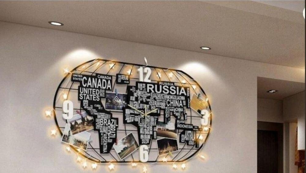 lixra 3D Abstract Metallic Finish Wall Watch