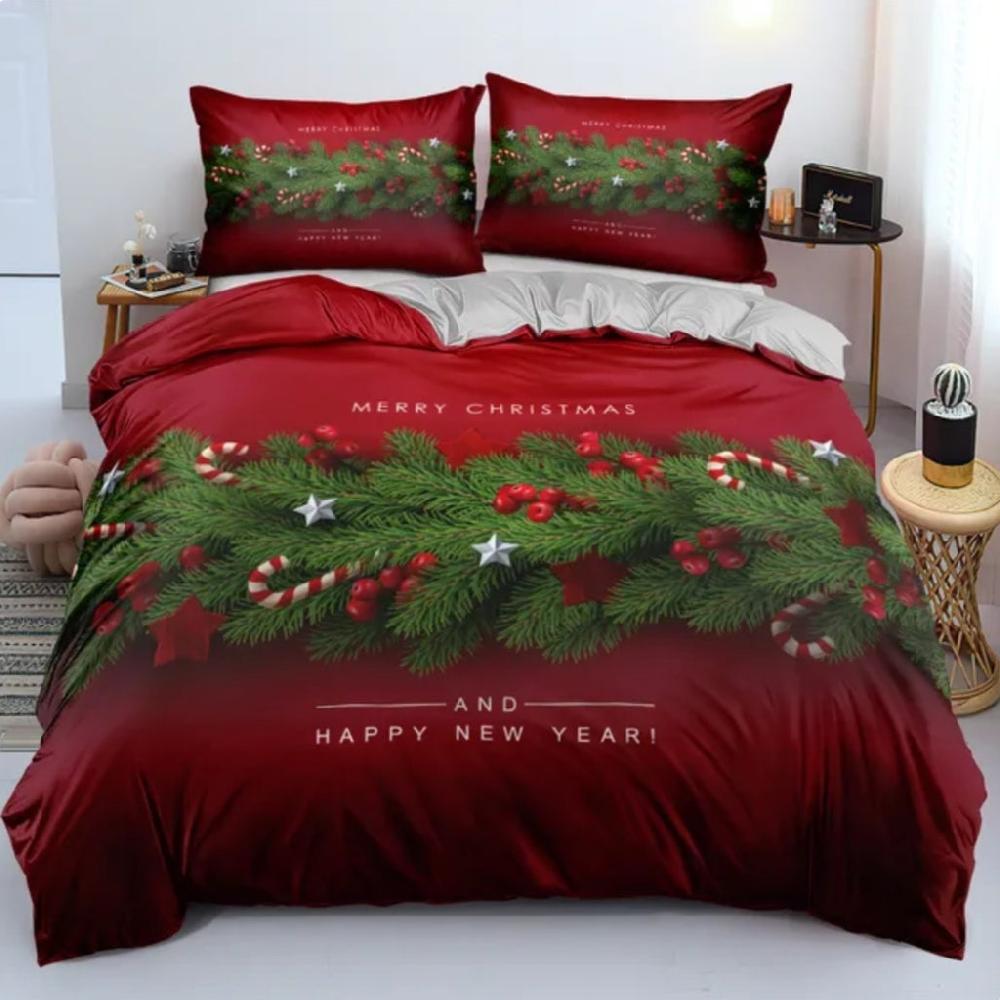 Lixra 3D Christmas Bedsheet Duvets Covers