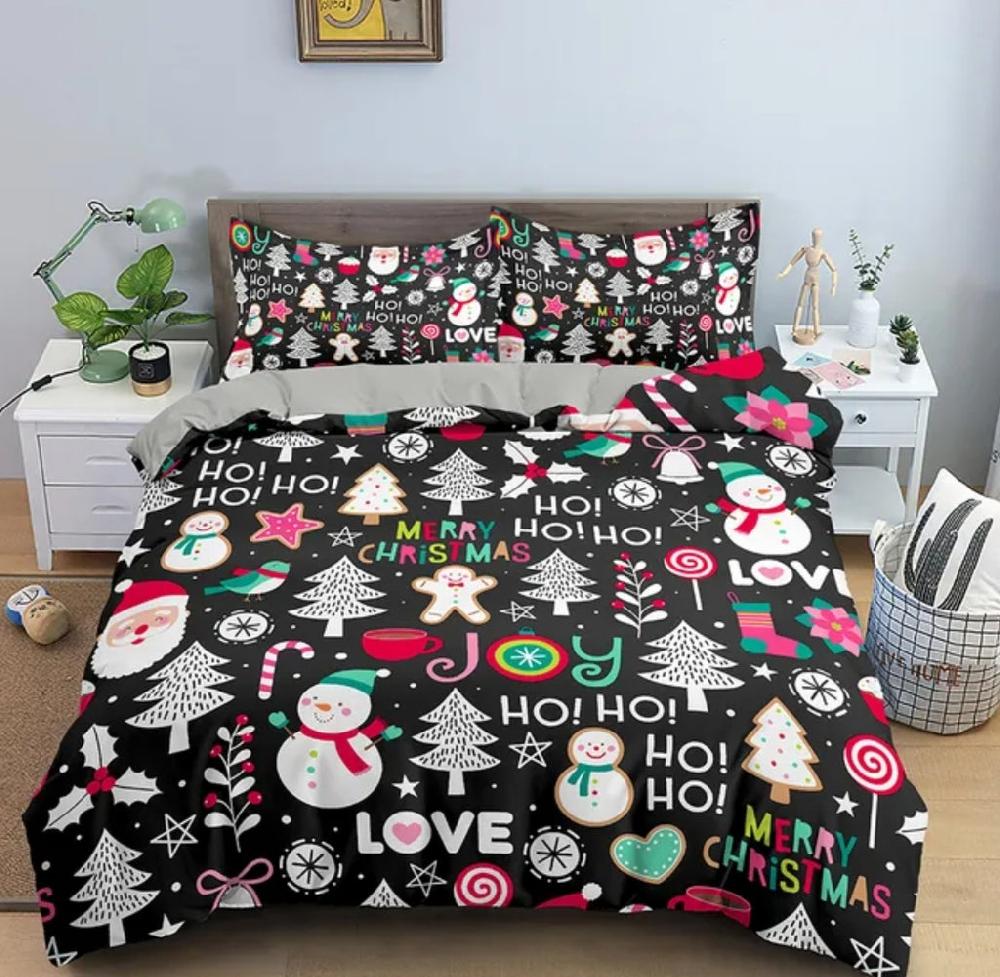 lixra 3D Christmas Bedsheet Duvets Covers