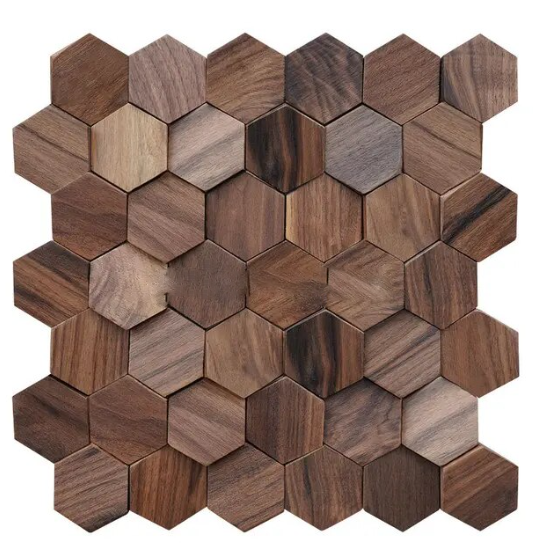 Lixra 3D Self-Adhesive Wood Mosaic Tiles