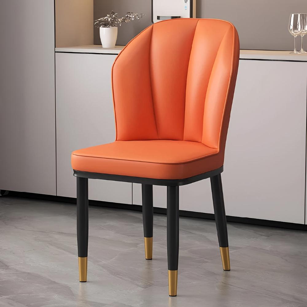 Lixra 4-Piece Glossy Leather Dining Chairs