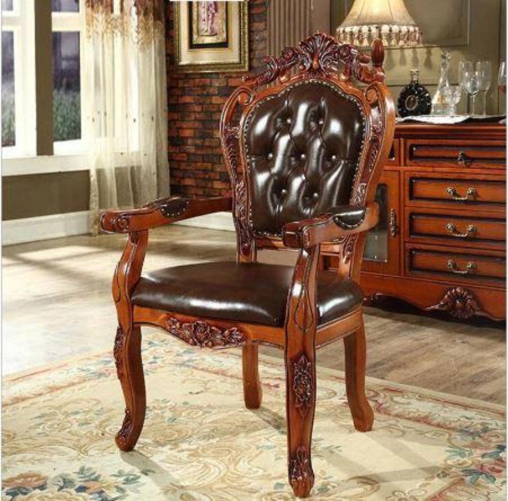Lixra 4 Piece Wooden Crafted Dining Chairs