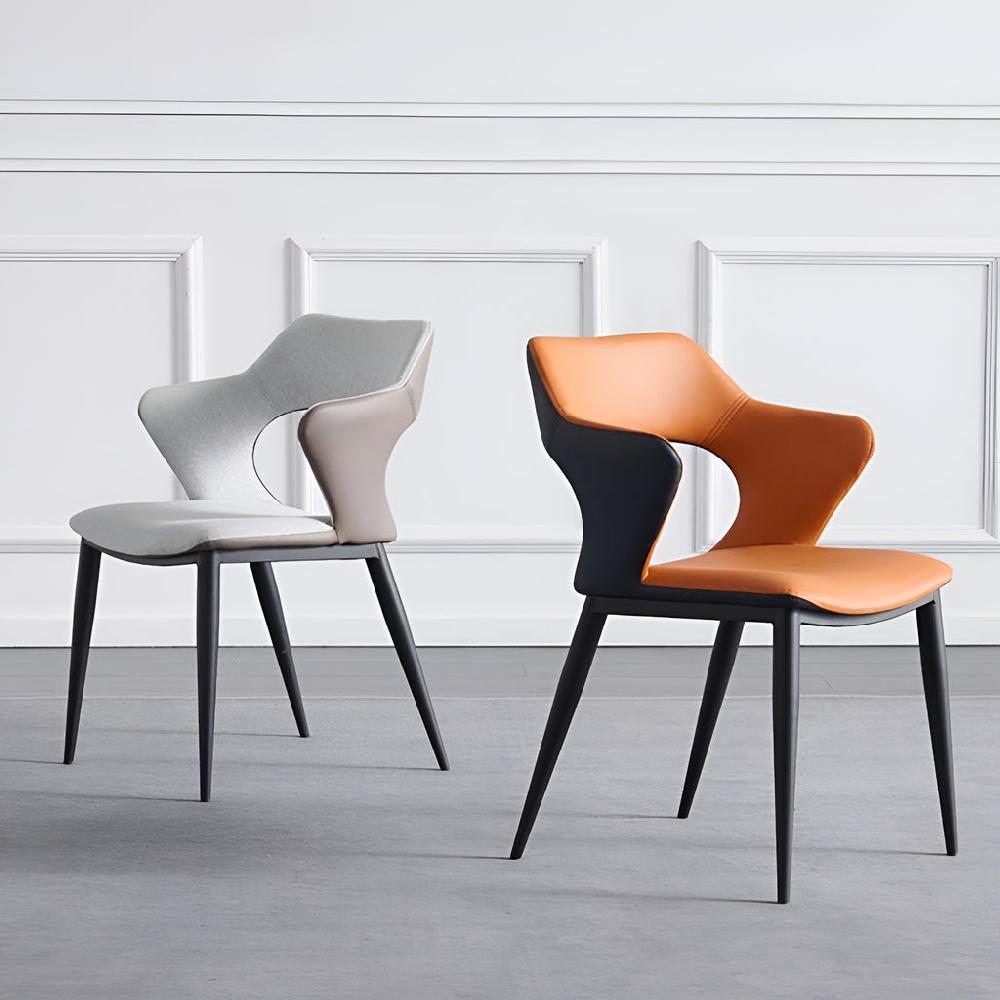 Lixra 4 Pieces Minimalist Leather Dining Chair