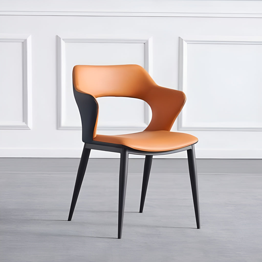 lixra 4 Pieces Minimalist Leather Dining Chair