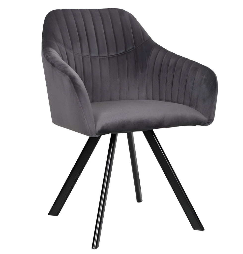 lixra 6-Piece Quilted Velvet Dining Chairs