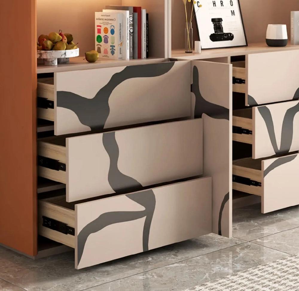 Lixra 78" Modern Glass Door Bookcase With LED