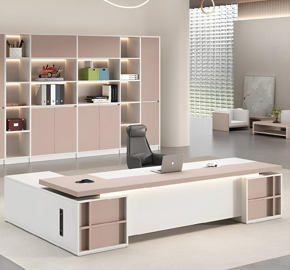 Lixra 79" Tall LED Bookshelf With Doors
