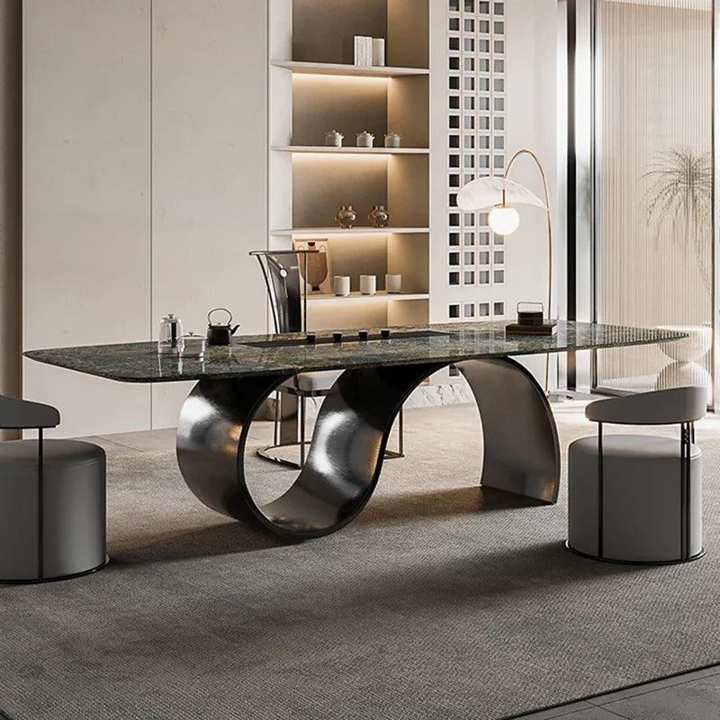 Lixra Abstract Marble Modern Dining Table