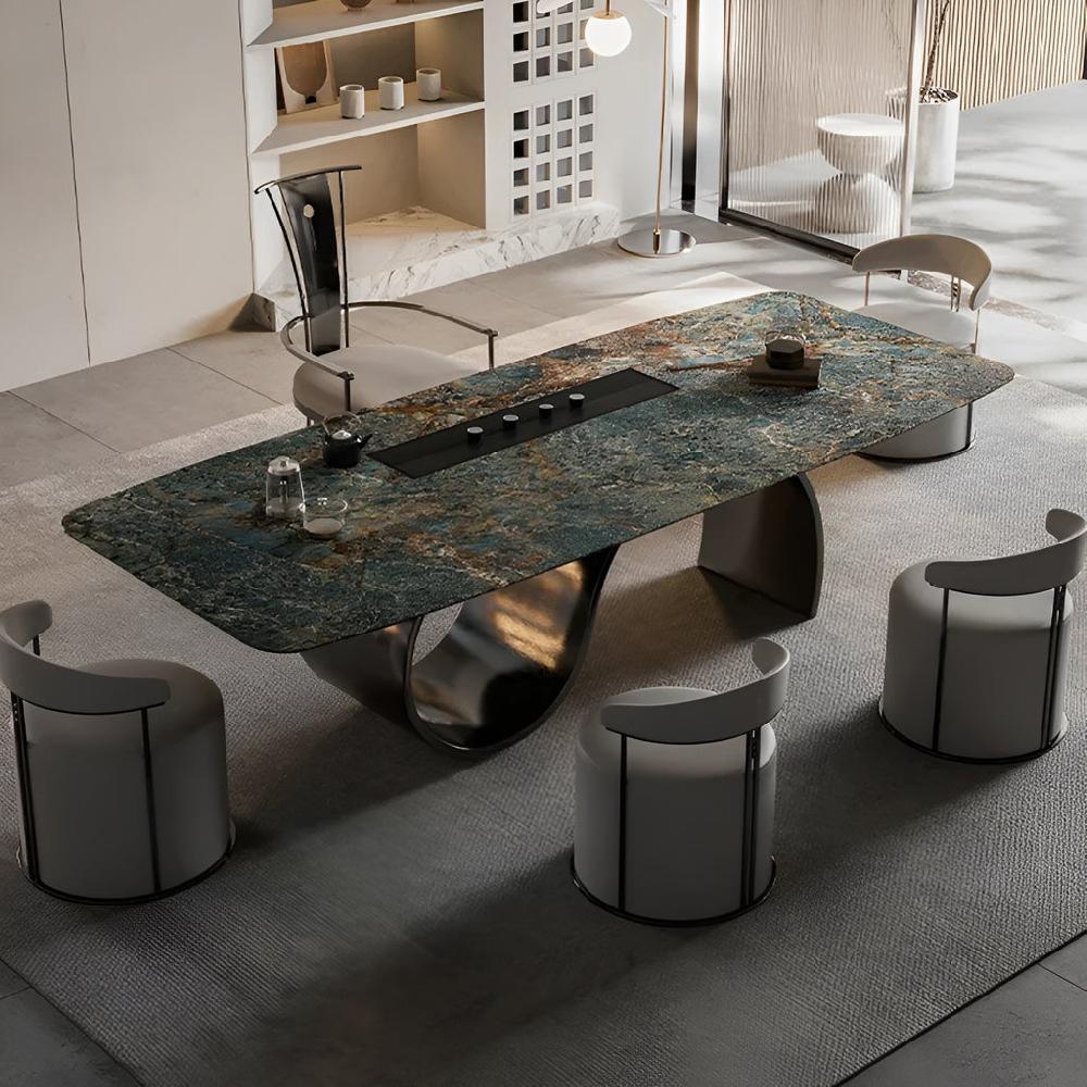 lixra Abstract Marble Modern Dining Table