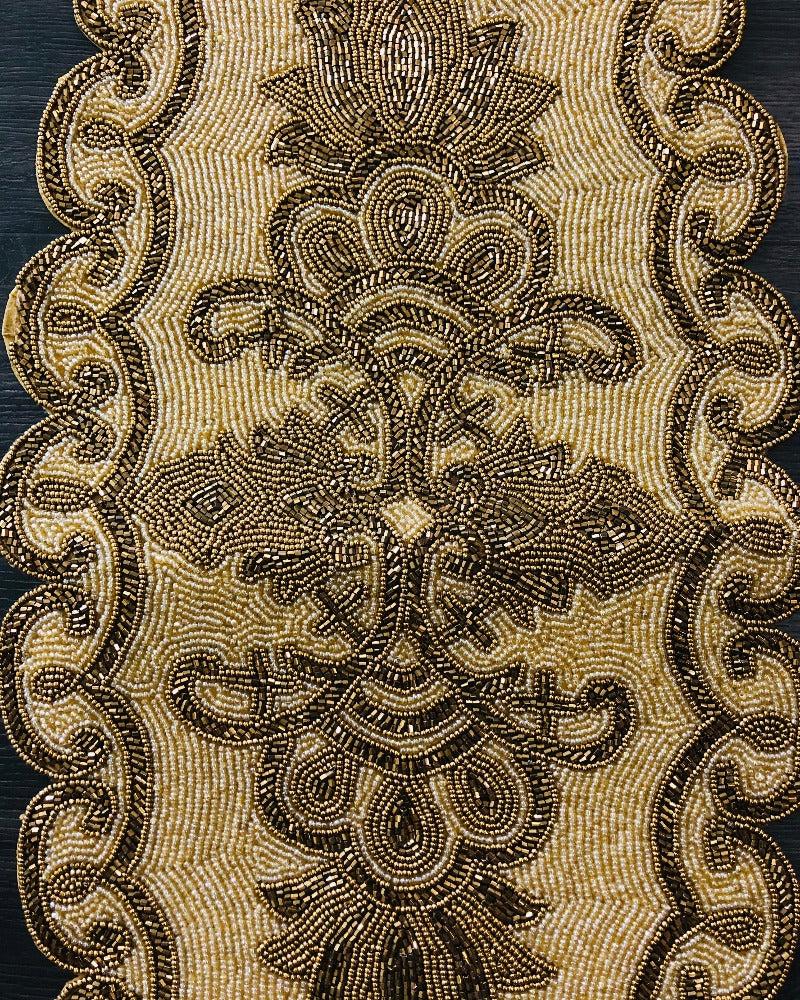 Lixra Aesthetic Glass Beads Table Runner