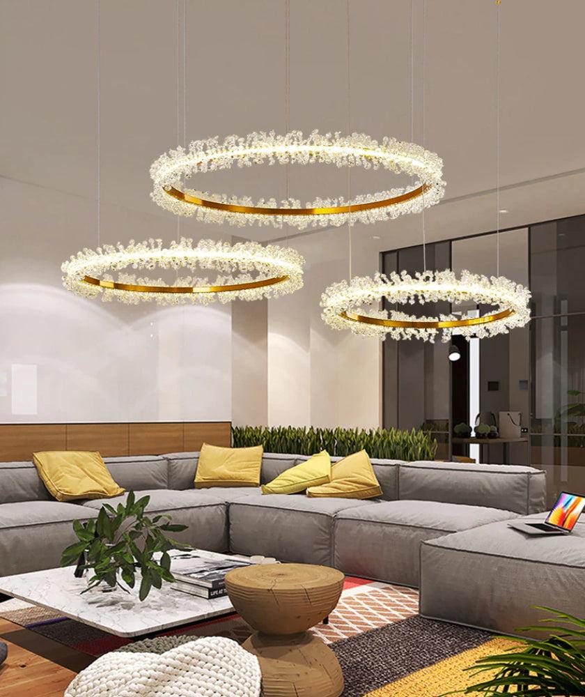 Lixra Aesthetic Gleamy Crystal Pendant Light