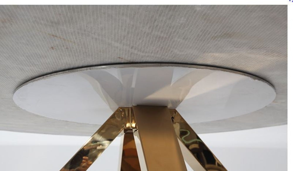 Lixra Aesthetic Round Marble Top Dining Table