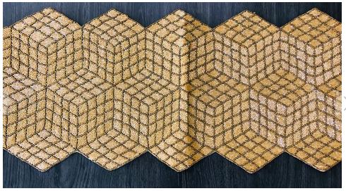 Lixra Alluring Textured Glass Beads Table Runner