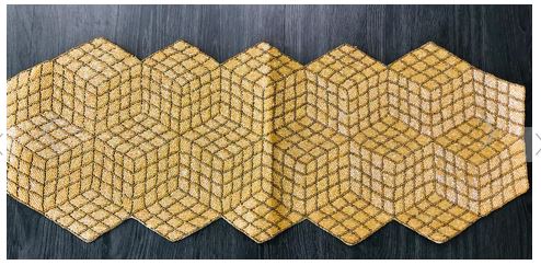 lixra Alluring Textured Glass Beads Table Runner