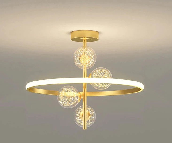 Lixra Aluminum Flush Mount Modern Chandelier