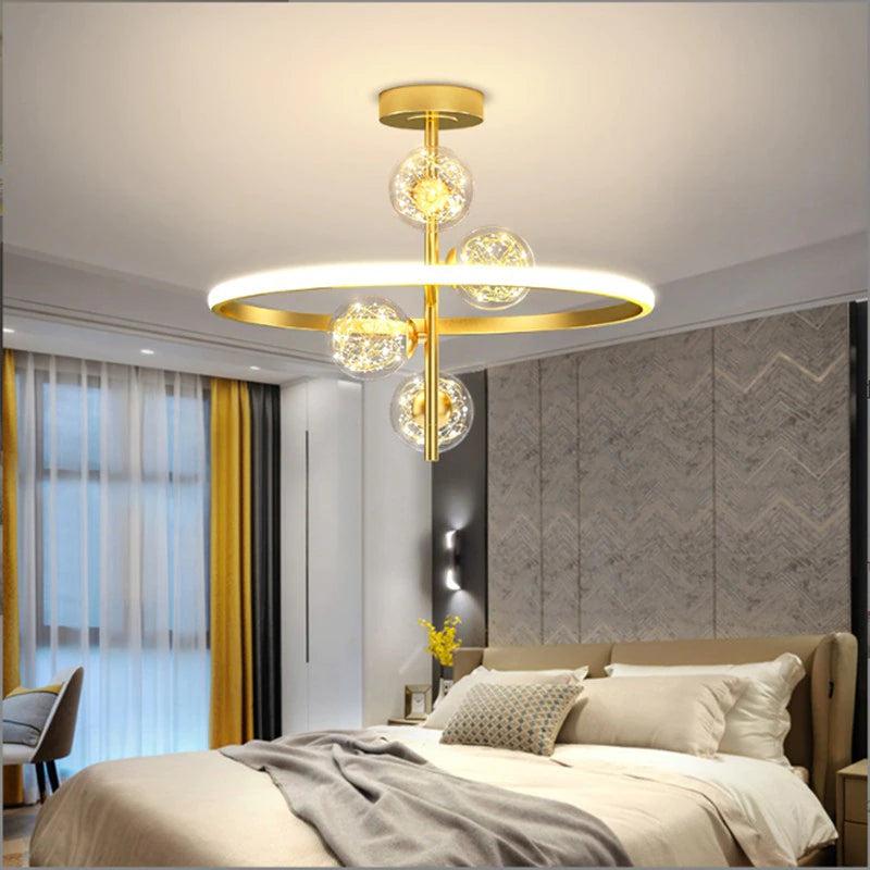 lixra Aluminum Flush Mount Modern Chandelier