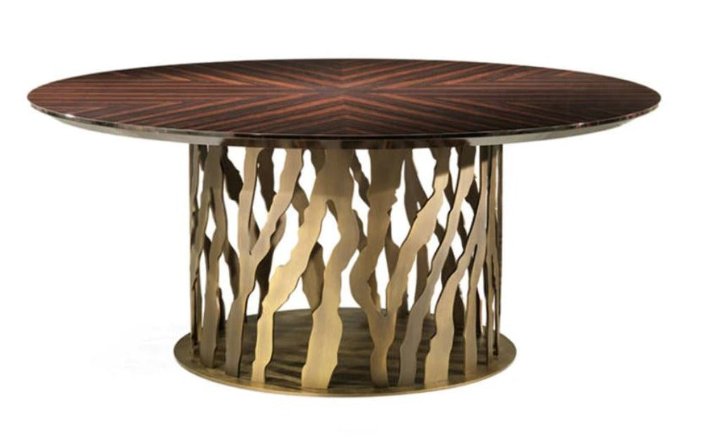 lixra Antique Constructed Wooden Dining Table