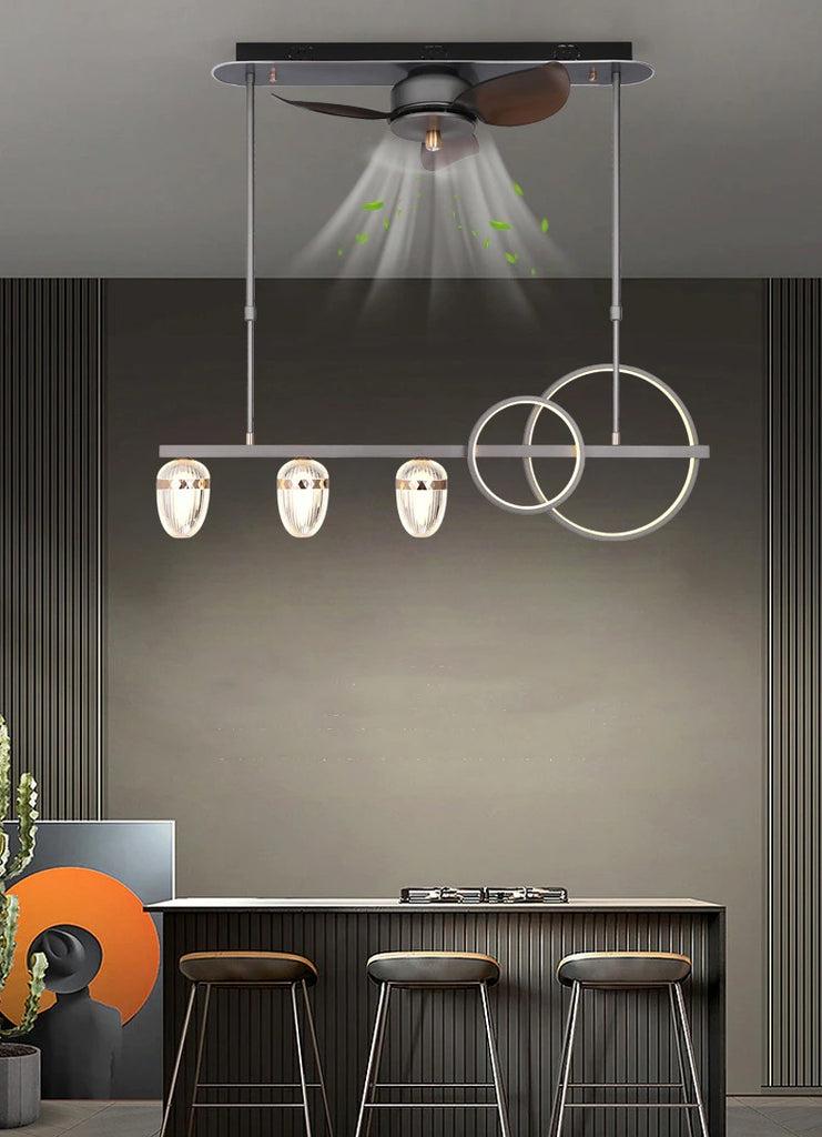 lixra Antique Pendant Light With Ceiling-Fan