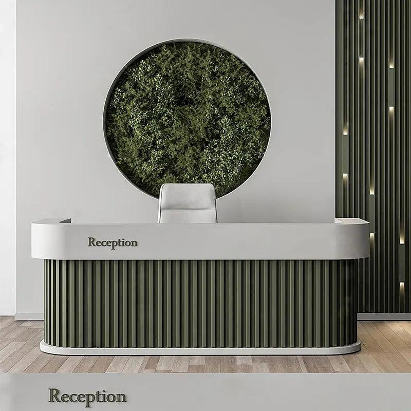 Lixra Appealing Design Wooden Reception Desk